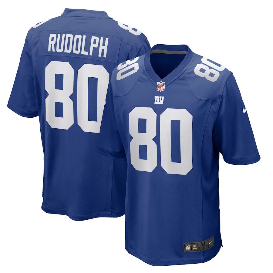 Men New York Giants #80 Kyle Rudolph Nike Royal Game Player NFL Jersey